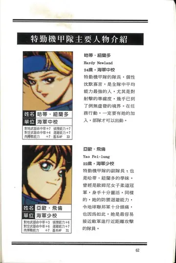 主要人物介紹（說明書內頁）