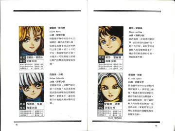 主要人物介紹（說明書內頁）